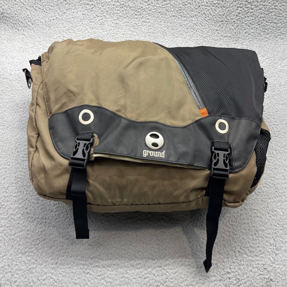 Ground D307 Vintage Travel Laptop School Crossbody Satchel TwoTone Messenger Bag